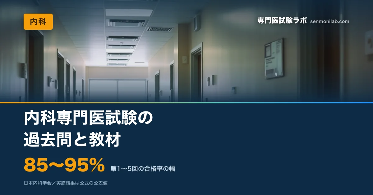 内科専門医試験｜過去問題集と合格率の推移｜専門医試験ラボ